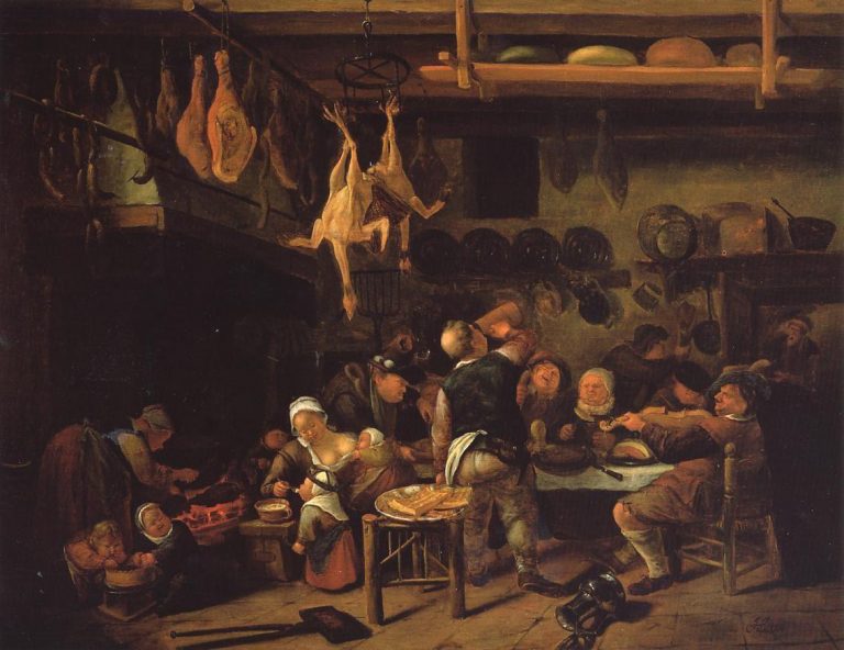 Středověká kuchyně ve vyšších vrstvách obsahovala mnoho masa.