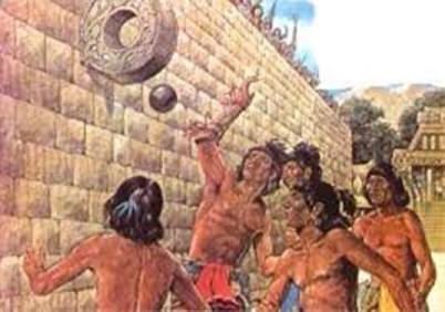 Míčová hra byla rozšířenaa jak mezi Mayi, tak i Aztéky, kteří ji nazývali tlachtli.