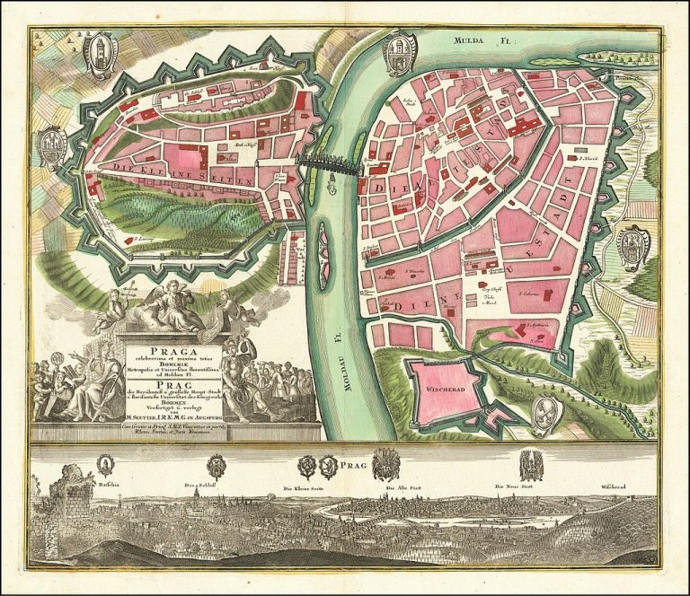 Podrobná mapa z roku 1730 turisty navede, aby nezabloudili.