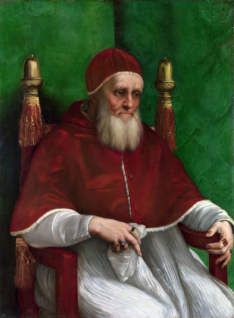 Papež Julius II. nepatří zrovna ke vzorům mravnosti. Pořídí si několik nemanželských dětí.
