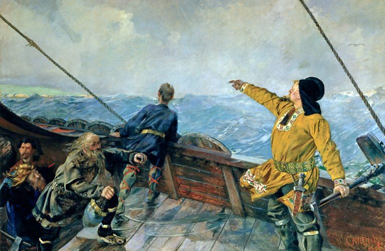 Vikingové obsadili dnešní Newfoundland v Kanadě.