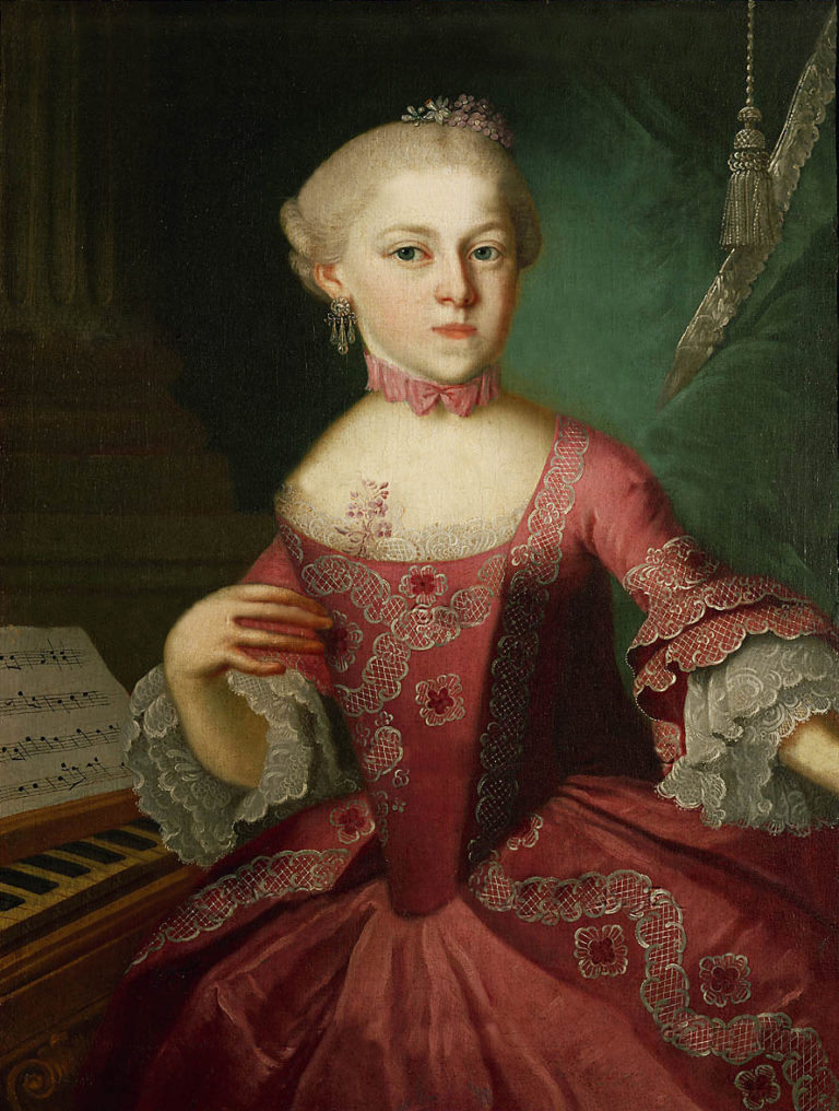 Maria Anna Mozartová napíše několik skladeb, podepsat je ale nesmí.