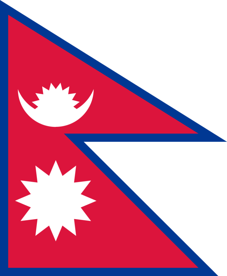 Vlajka Nepálu vyjadřuje touhu země existovat tak dlouho, jako Slunce a Měsíc. V bílých siluetách, reprezentujících také hinduismus a budhismus, byly původně ještě kresby tváří.