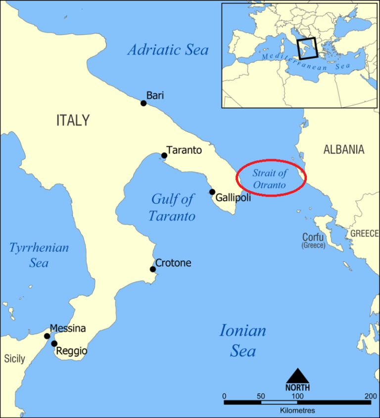 Otrantská úžina byla nebezpečně střeženou branou do chorvatských přístavů.