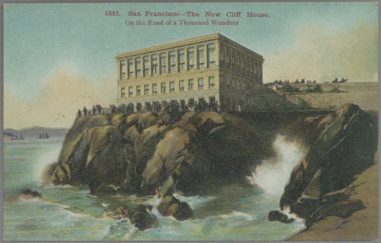 Jako vzor ke stavbě poslouží sanfranciský pavilon Cliff House na skále nad mořem