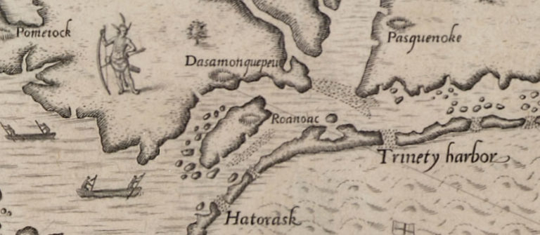Ostrov Roanoke se zdá být ideálním místem k založení kolonie.