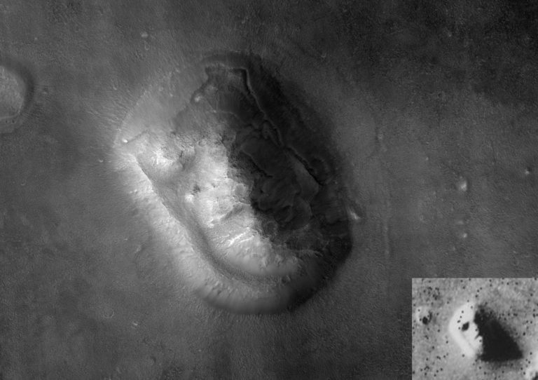 Náš mozek chce vidět na Marsu lidskou tvář. Škoda, že sonda v roce 2006 vyfotí jen horu.