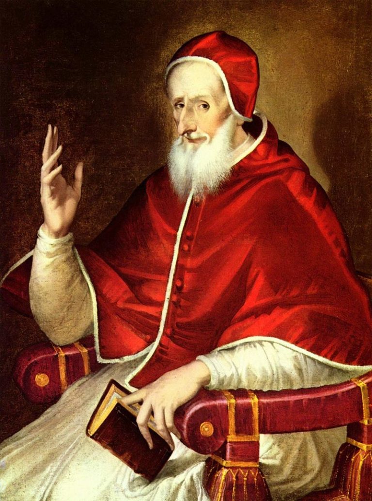 Papež Pius V. kvůli zahnání společného nepřítele zakládá Svatou ligu.