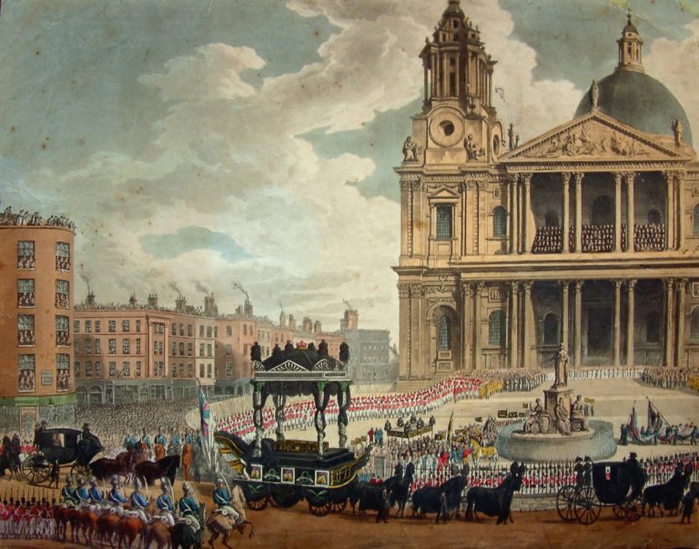 Pohřeb námořnického velikána v Londýně