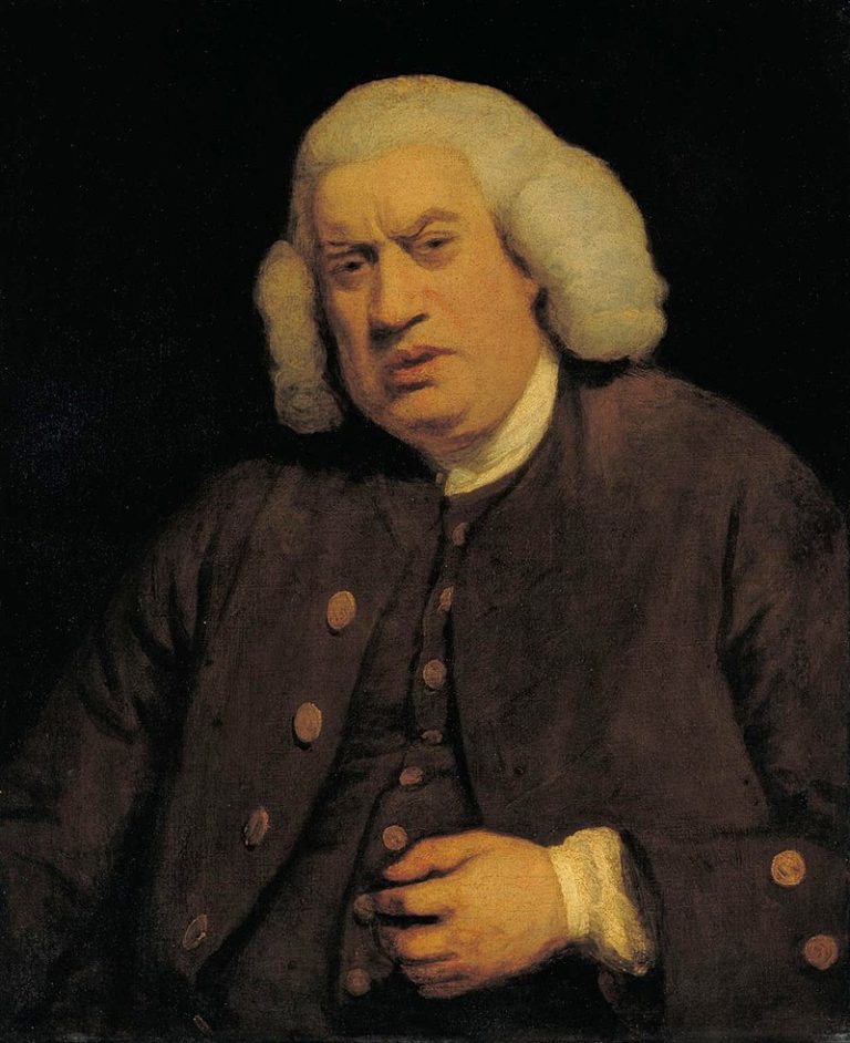Anglický básník Samuel Johnson se ožení se starší vdovou a spokojeností s milostným životem se netají.