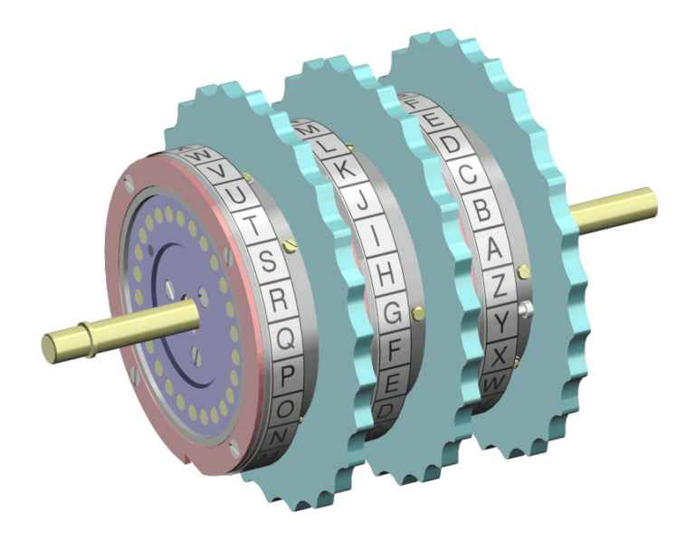 Rotor šifrovacího zařízení Enigma.