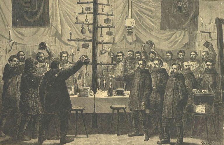 Vánoce výpravy do Země Františka Josefa v roce 1874.