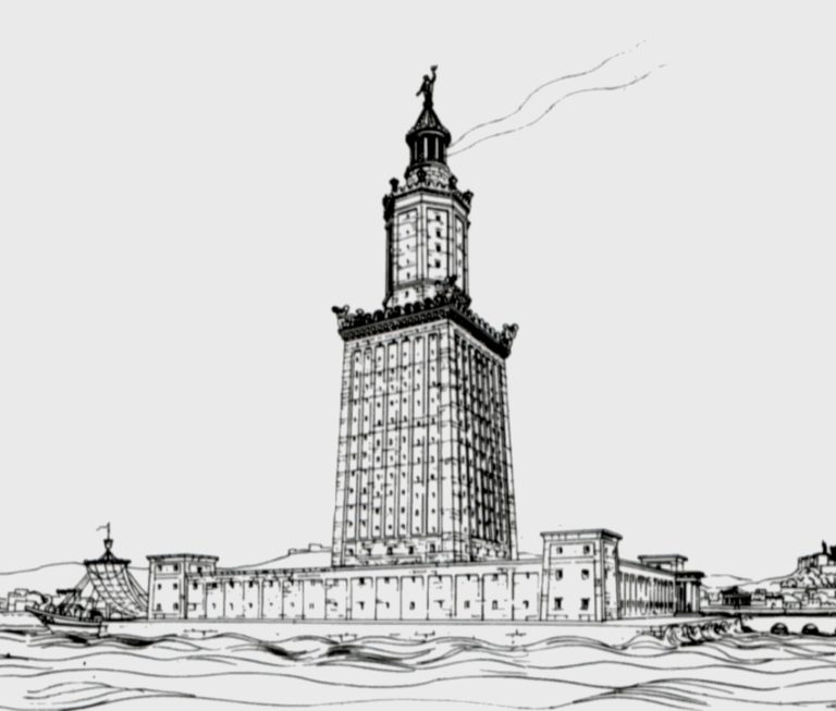 Maják na ostrově Faru byl tehdy nejvyšší stavbou světa.