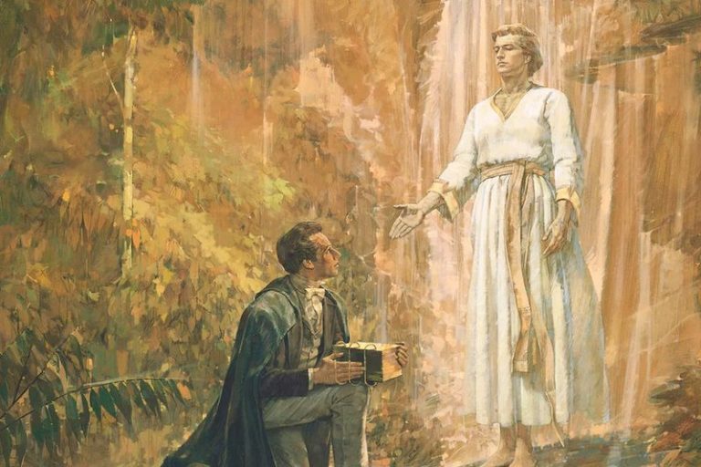Proroku Josephu Smithovi se v 17 letech zjeví anděl, který mu předá posvátný text.