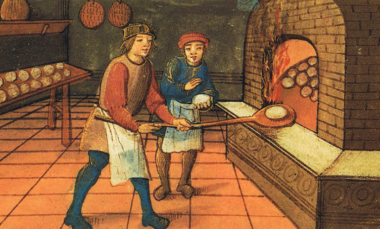 Pekař je ve středověku prestižní profesí. Nepeče chleba pro chudé.