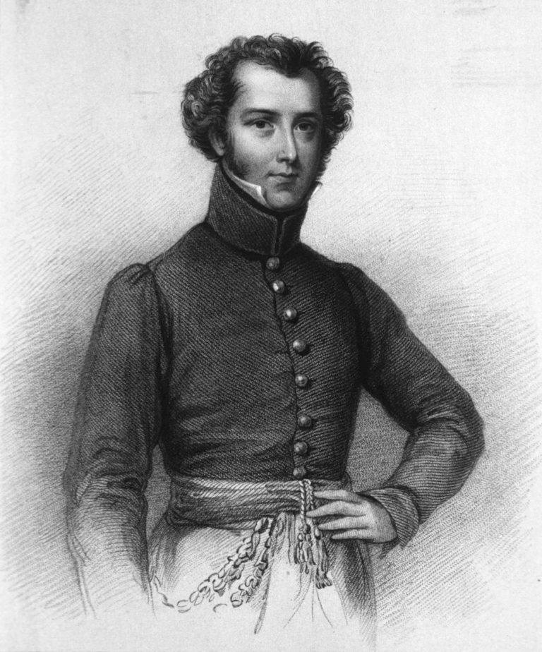 A. Gordon Laing jako skotský dobrodruh a objevitel, který jako první Evropan proniká do Timbuktu. Foto: Wikipedia, Samuel Freeman, Public Domain.
