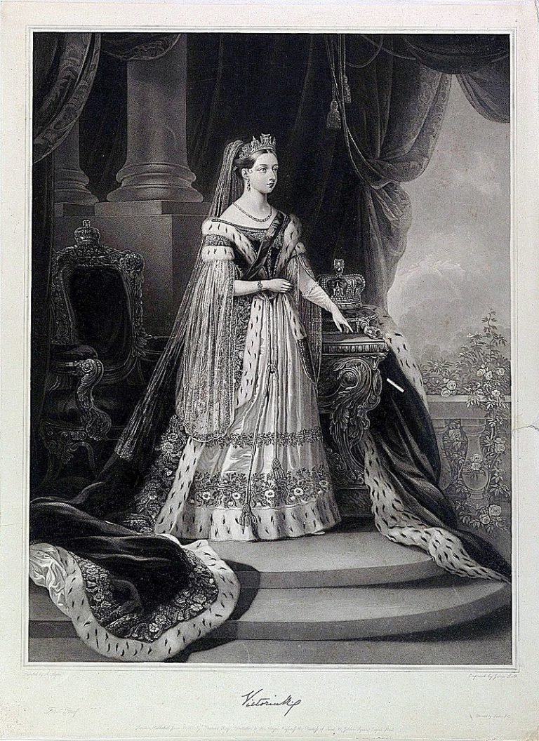 Více pozornosti oděvům Viktorie věnuje až na popud svojí francouzské konkurentky. FOTO: Agostino Aglio, starší (1777-1857)/Creative Commons/Public domain