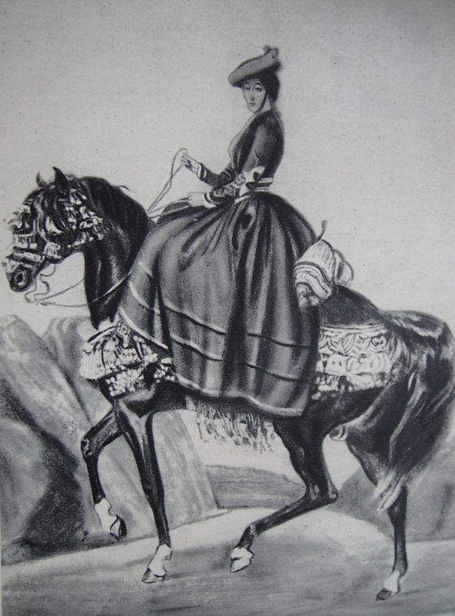Evženie skvěle vypadá i při jízdě na koni. FOTO: André Giroux, Public domain, via Wikimedia Commons