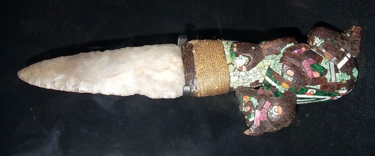 Aztécký rituální nůž používaný k obětinám. FOTO: British Museum/Creative Commons/CC BY-SA 3.0
