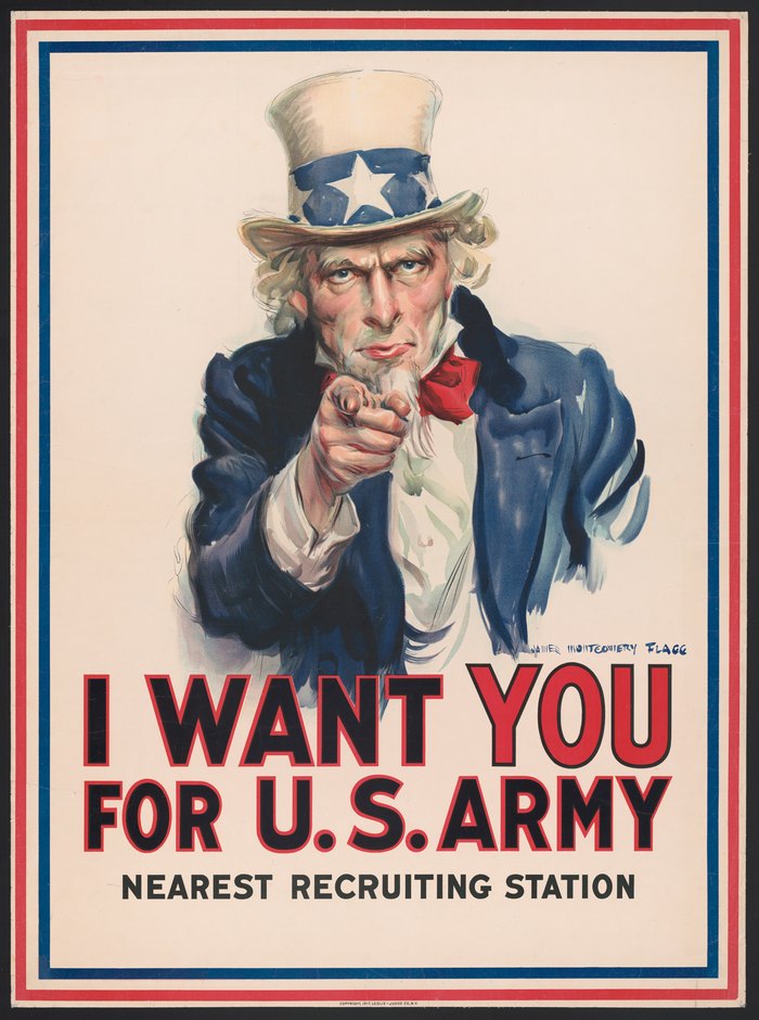 „Chci tě do americké armády,“ vyzývá strýček Sam mladé vlastence. Foto: unsplash