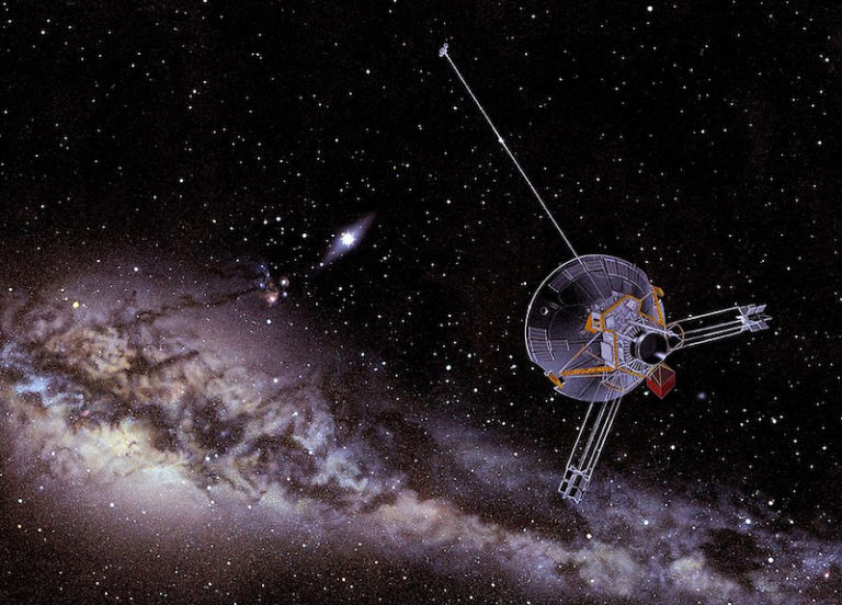 Sonda Pioneer 10 má v roce 1972 zkoumat Jupiter a vnější oblasti Sluneční soustavy. (Foto: NASA/Don Davis / Creative Commons)