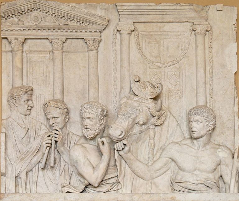 Příprava zvířecí obětiny ve starověkém Římě. Foto: Creative Commons, Jastrow, Public Domain.