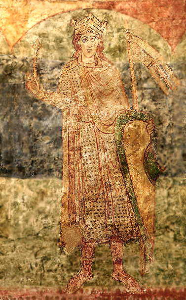 Jeden z obrázků v rotundě sv. Kateřiny zachycuje také knížete a později krále Vratislava II. FOTO: anonymní freska ve Znojmě (CZ)/Creative Commons/Public domain
