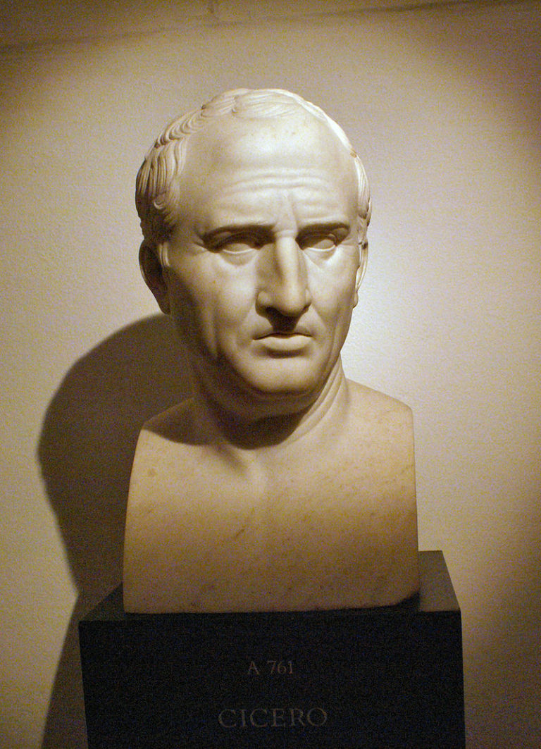 Římský filosof Cicero navrhuje jednoduchou léčbu. Foto: Creative Commons, Gunnar Bach Pedersen , volné dílo.