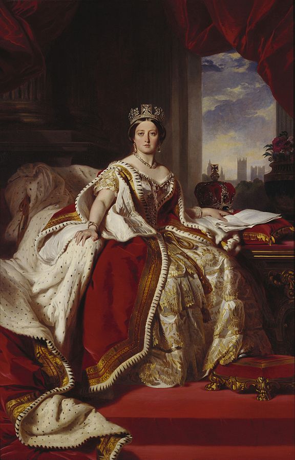 Královna Viktorie ve svém korunovačním oděvu. FOTO: After Franz Xaver Winterhalter/Creative Commons/Public domain