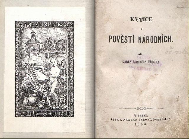 Čtenářům naskakovala husí kůže určitě už při čtení prvního vydání Kytice v roce 1853.(Foto: neznámý autor / commons.wikimedia.org / volné dílo)