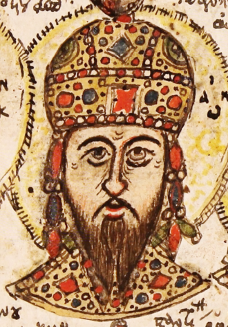 Jan VII. Palaiologo odevzdává kruťasovi tučnou rentu, aby ho nechal na pokoji. FOTO: Unknown Byzantine scribes/Creative Commons/Public domain