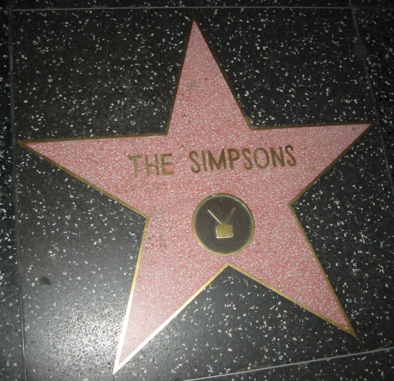 Hvězda Simpsonových na hollywoodském chodníku slávy. FOTO: Adam Red (atomic0x), CC BY-SA 2.0, via Wikimedia Commons