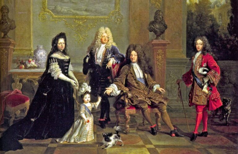 Král Ludvík XIV. tráví určitý čas také se svojí rodinou. FOTO: Formerly attributed to Nicolas de Largillière/Creative Commons/Public domain