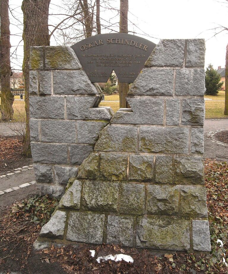 Schindlerův pomník ve Svitavách. (Lysippos, CC BY 3.0, commons.wikimedia)