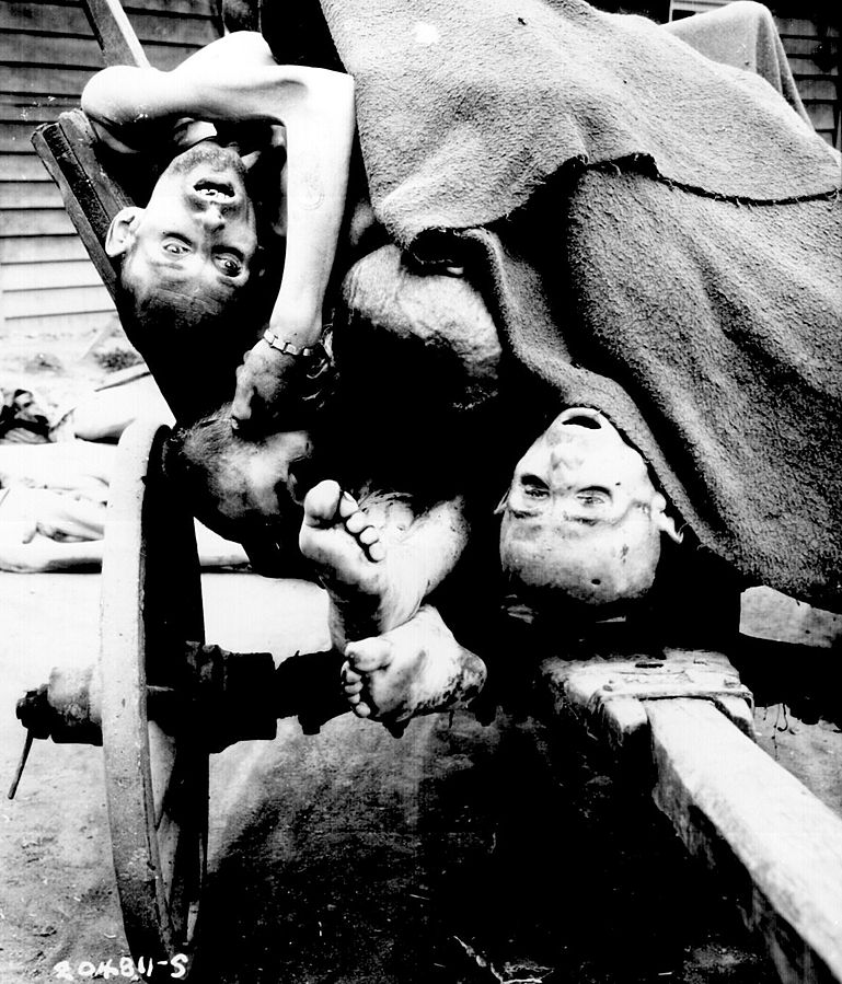 Mrtví Židé z koncentračního tábora Mathausen. FOTO: Neznámý autor / Creative Commons / volné dílo