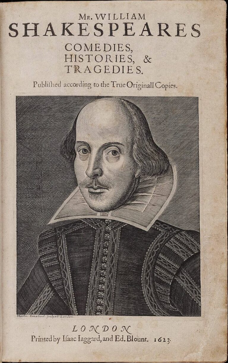 První sebra é vydání Shakespearových her vyšlo v roce 1623. FOTO: Martin Droeshout / Creative Commons / volné dílo
