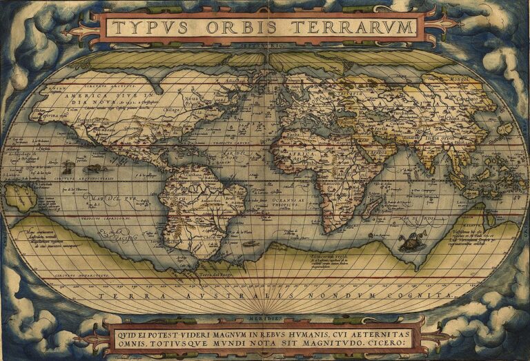 Mapa Abrahama Ortelia pochází z roku 1570. FOTO: The Library od Congress / Creative Commons / volné dílo