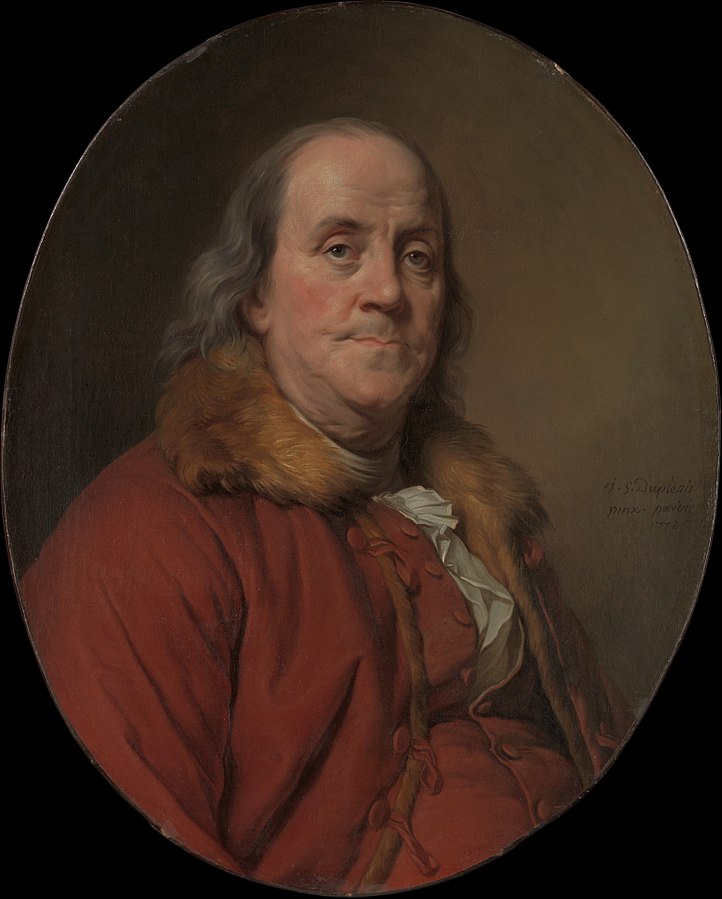 Benjamin Franklin vynalezl bifokální čočky. FOTO: Joseph-Siffred Duplessis/Creative Commons/CC0