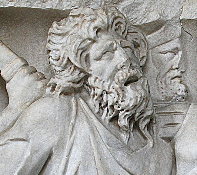 Zobrazení Sarmata na římském sarkofágu z 2. století n. l. (Foto: Jean-Pol Grandmont / commons.wikimedia.org / CC BY-SA 3.0)