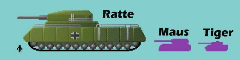 Srovnání velikosti Ratte s německými tanky Maus a Tiger FOTO: Alebo / Creative Commons / volné dílo