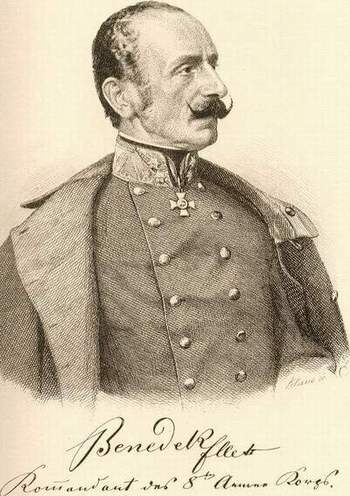 Velitel rakouské Severní armády Ludvík August von Benedek čelií pruskému vpádu. FOTO: Neznámý autor/Creative Commons/Public domain