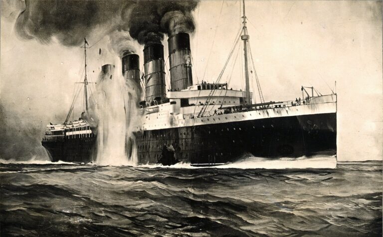 Zkáza Lusitanie zřejmě přivedla USA do války. FOTO: National Archive / Creative Commons / volné dílo