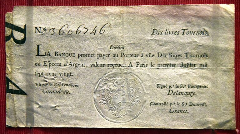 Desetilivrová francouzská bankovka z roku 1720. FOTO: Osama Shukir Muhammed Amin FRCP(Glasg)/Creative Commons/CC BY-SA 4.0