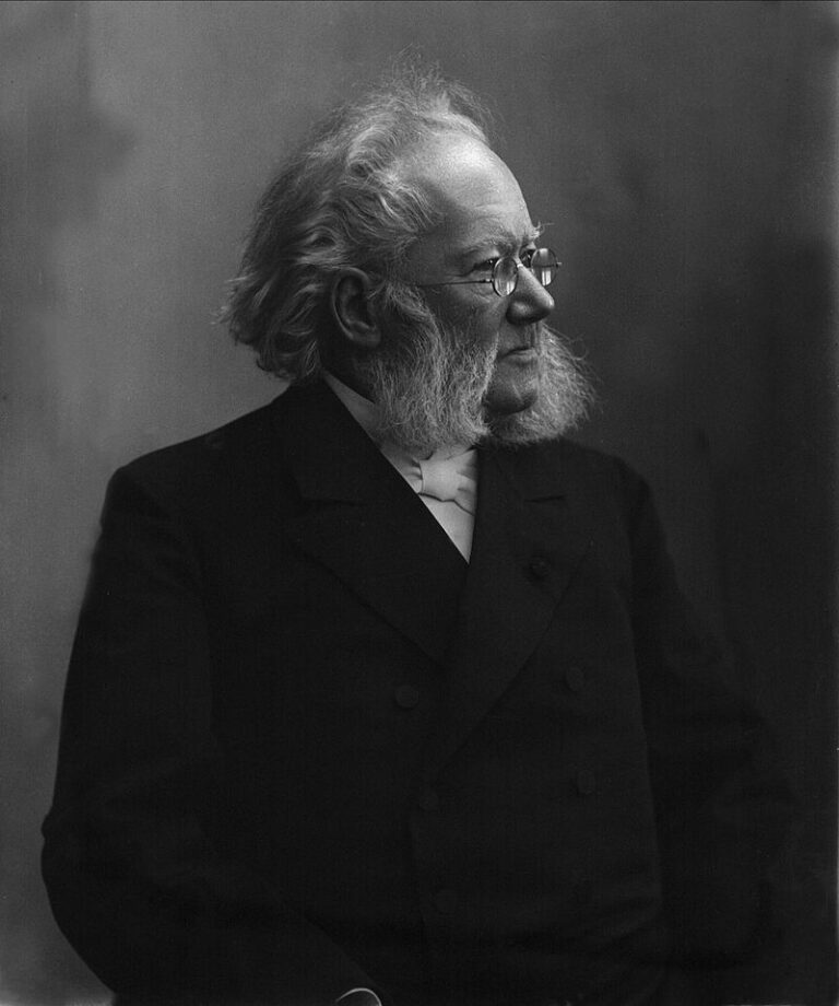 Také Henrika Ibsena zachytí na svých fotografiích FOTO: Gustav Borgen/Creative Commons/Public domain