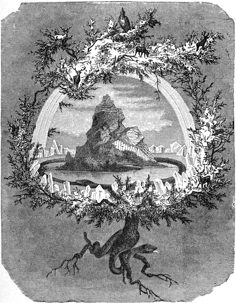 Středobodem germánské mytologie je posvátný strom Yggdrasil. FOTO: Friedrich Wilhelm Heine / Creative Commons / volné dílo