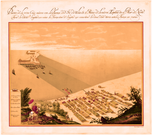 Osady Veracruz a San Juan de Ulúa v roce 1615. FOTO: Neznámý autor/Creative Commons/Public domain