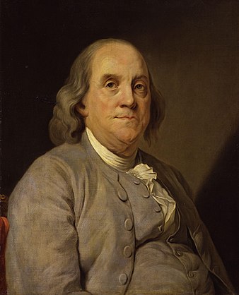 Benjamin Franklin se nemůže rozhodnout, kterému opeřenci dát přednost. FOTO: After Joseph-Siffred Duplessis/Creative Commons/Public domain