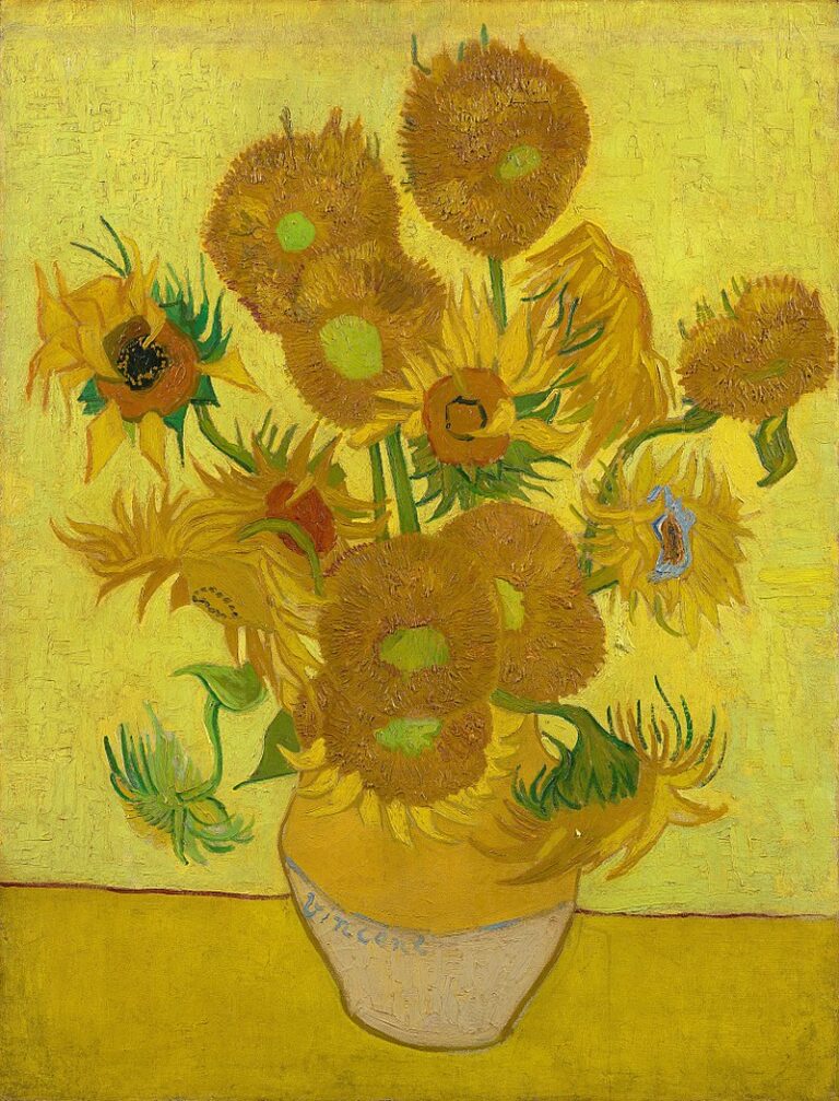 Jedním z nejslavnějších van Goghových děl jsou Slunečnice. FOTO: nationalgallery / Creative Commons / volné dílo