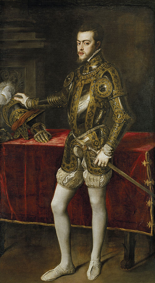 Filip II. si na Anglii brousil zuby dlouhé roky. Jeho snaha skončila v troskách. FOTO: Titian, Public domain, via Wikimedia Commons