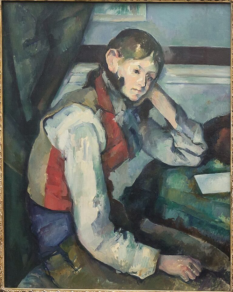 Chlapec v červené vestě od Paula Cézanna se do muzea naštěstí vrátil. FOTO: Raimond Spekking / Creative Commons / volné dílo
